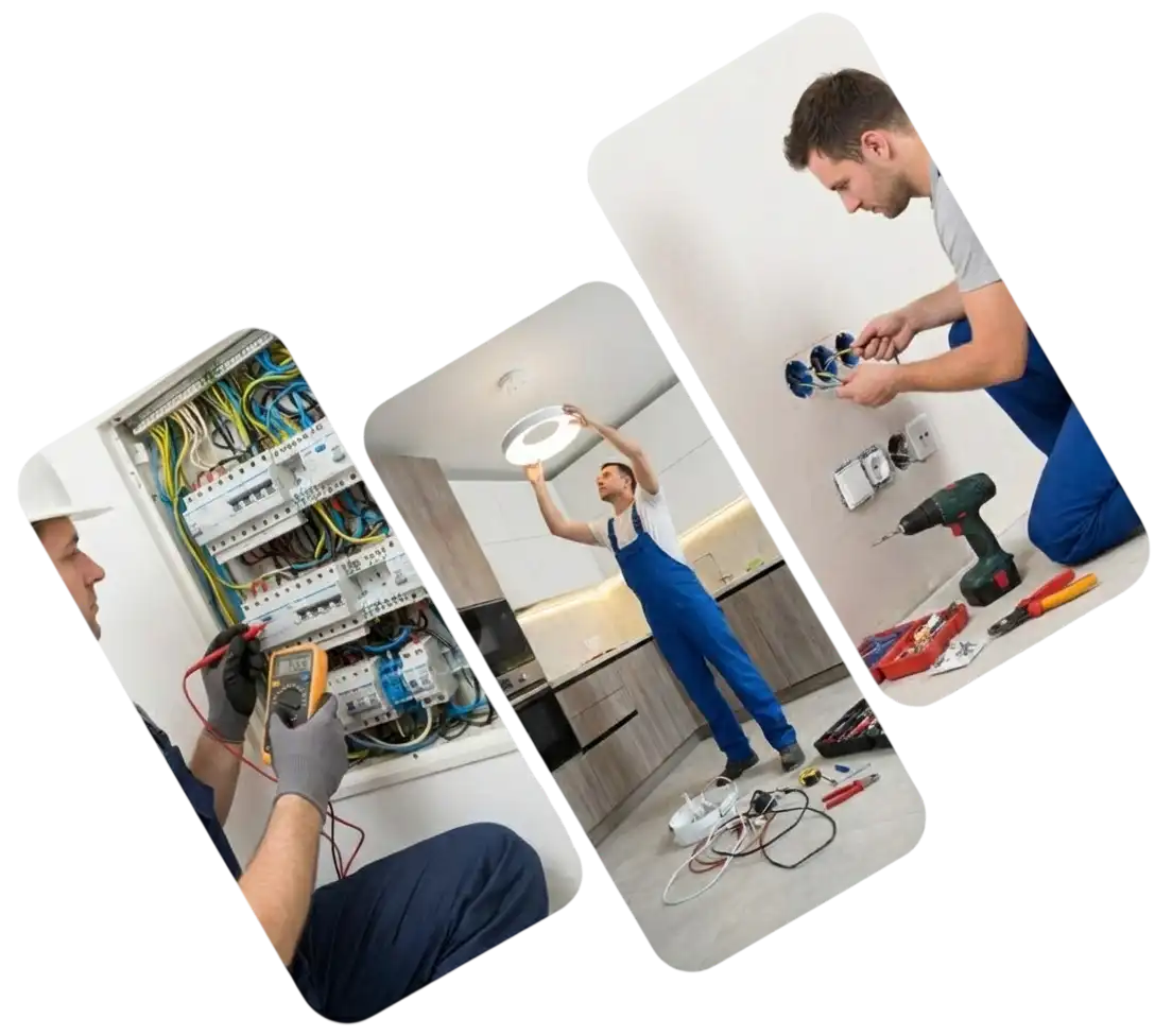 أعمال صيانة وتركيب التمديدات والمفاتيح الكهربائية داخل شقة في الإمارات